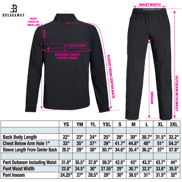 Adult Breakaway Lightweight Warm Up Pants (Mercer Chiefs Tier 2)