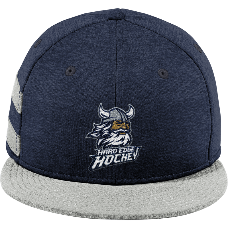 Hard Edge Hockey New Era Shadow Heather Striped Flat Bill Snapback Cap
