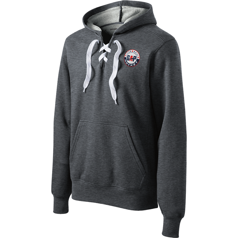 GAP Hockey Lace Up Pullover Hooded Sweatshirt